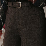 ANIKA DARK GREY SPARKLE BELT SHORT