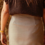 MAUDE TAUPE SKIRT