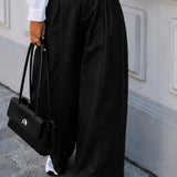 MERLENE BLACK LEATHER BALLOON PANTS