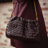MOONLIGHT BURGUNDY WOVEN BAG