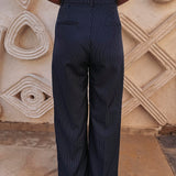 HAYAT DARK BLUE STRIPED PANTS