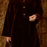 HOLLIS BROWN VELVET DRESS
