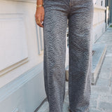 DARK GREY TIGER WIDE LEG 3725