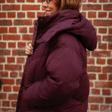 VANESSA BORDEAUX PUFFER JACKET