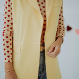SELENA BABY YELLOW SLEEVELESS BLAZER