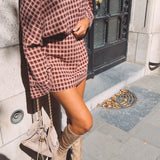 MOONLEY BORDEAUX CHECKERED SKIRT