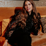 MAGIC BLACK POLKADOTS BLOUSE