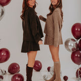 ROSALIND BROWN KNITTED TWO-PIECE SET