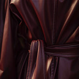 HELLO FALL BURGUNDY LEATHER DRESS - PS THE LABEL