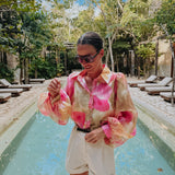 MILAGRO MULTICOLOR FLOWER BLOUSE