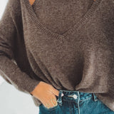 ESTER BROWN CUT-OUT PULLOVER
