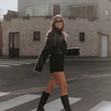 STAY COSY TAUPE ARGYLE SWEATER