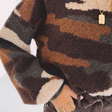 WILLOW KHAKI ARMY PRINT PULLOVER