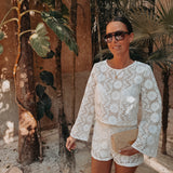 FERNANDA ECRU CROCHET BLOUSE