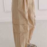 KAYLA BEIGE CARGO BALLOON PANTS