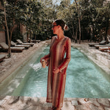 MODO PLAYA MULTICOLOR CROCHET DRESS