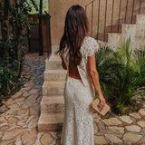 SALVACION ECRU LACE TWO-PIECE SET