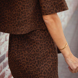 ROAR READY BROWN LEOPARD SKIRT