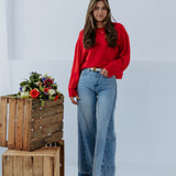 BRUNA RED KNIT SWEATER