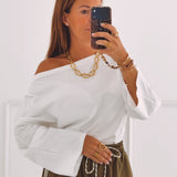SAFIRA WHITE LONGSLEEVE SHIRT