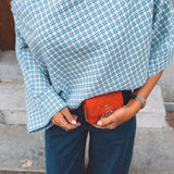 CORALIE LIGHT BLUE CHECKERED BLOUSE