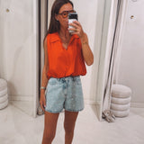 ROXANE RED BLOUSE