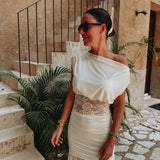 CELAYA ECRU LACE TOP