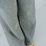 LIGHT BLUE RHINESTONE WIDE LEG JEANS A3022