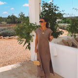 EULARIA TAUPE STAR DRESS