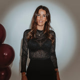 PAIGE BLACK GLITTER LONGSLEEVE SHIRT