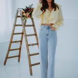 FAELINA YELLOW RUFFLE BLOUSE