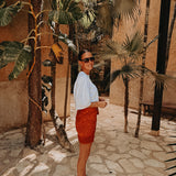 ISLAND ENERGY RUST ORANGE FRINGE SKIRT