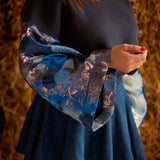 RAYNE BLUE DENIM PEPLUM SKIRT 623-BT