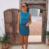 IBIZA DARK BLUE DENIM SKIRT