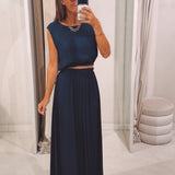 LAYALI DARK BLUE TWO-PIECE SET