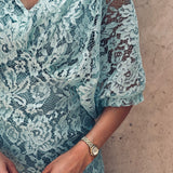 BABOUCHE MINT LACE DRESS
