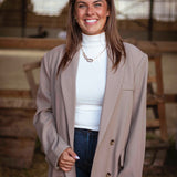 DELMA LONG TAUPE BLAZER