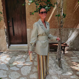 AZULUNA BROWN CROCHET PANTS