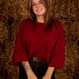 ZETHRA BORDEAUX SWEATER