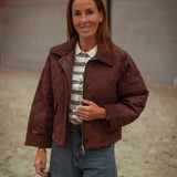 MARIE BROWN PUFFER ZIP JACKET