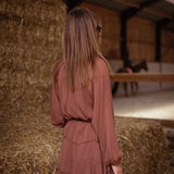 HONEY BROWN LAYER DRESS