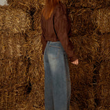 VERONICA BROWN SUEDE ZIP JACKET