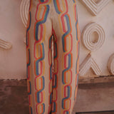 HALIMA MULTICOLOR CROCHET PANTS