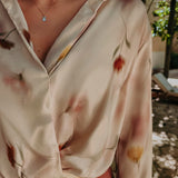 VERANIEGO BEIGE FLOWER BLOUSE