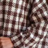 ROSEMARY BROWN LONG CHECKERED COAT