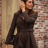 MISTY RAE BROWN BELT PLAYSUIT