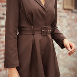 MISTY RAE BROWN BELT PLAYSUIT