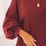 DELMA BORDEAUX OPEN BACK SWEATER