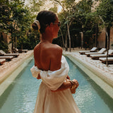 EL KSIBA ECRU DRESS