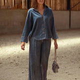 TEMPE BLUE DENIM TWO-PIECE SET